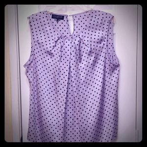 Jones New York purple polka dot  blous